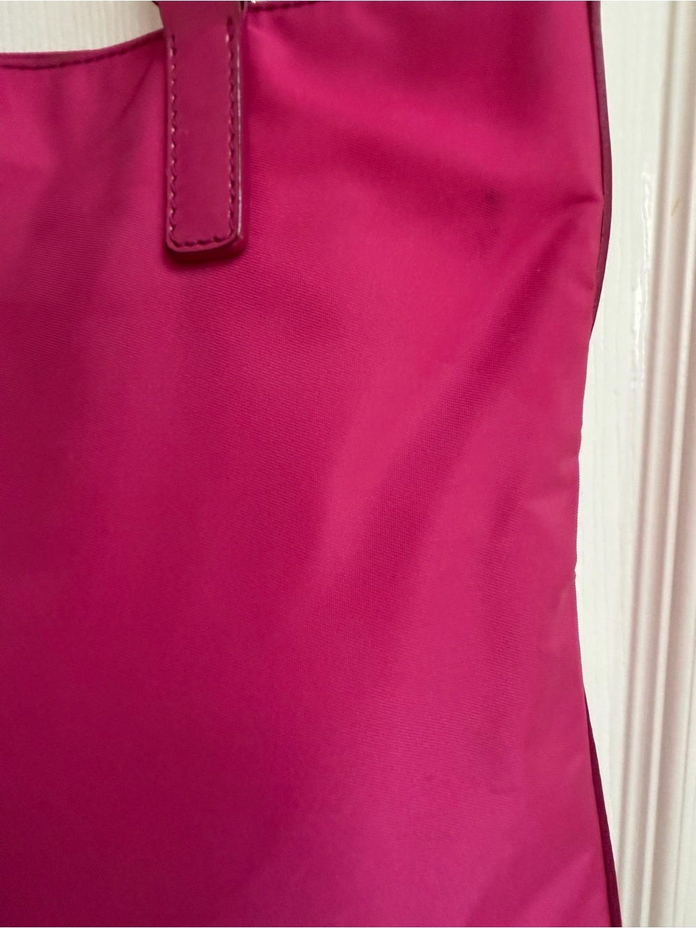 Prada Magenta Nylon Tote with Leather Handles - Picture 12 of 15